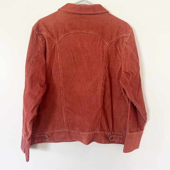 Northcrest Rust Corduroy Western Trucker Jacket 100% Cotton XL 18 Rodeo Country - Picture 9 of 11